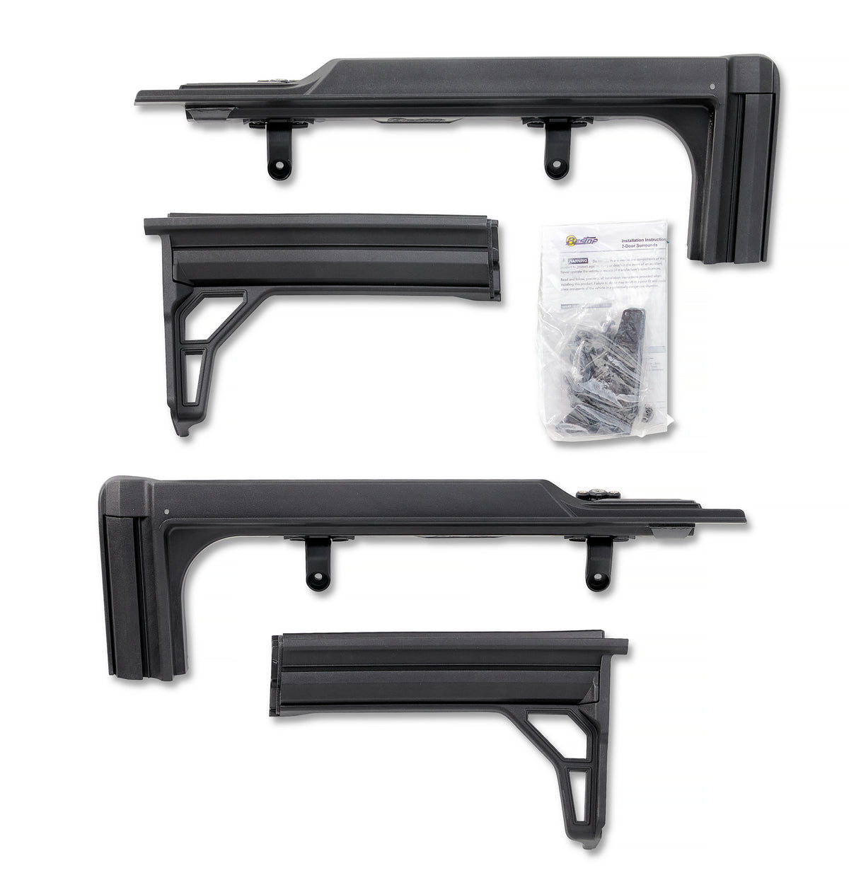 Jeep Door Surrounds For Jeep 2018-Current Wrangler JL Black Polypropylene Bestop
