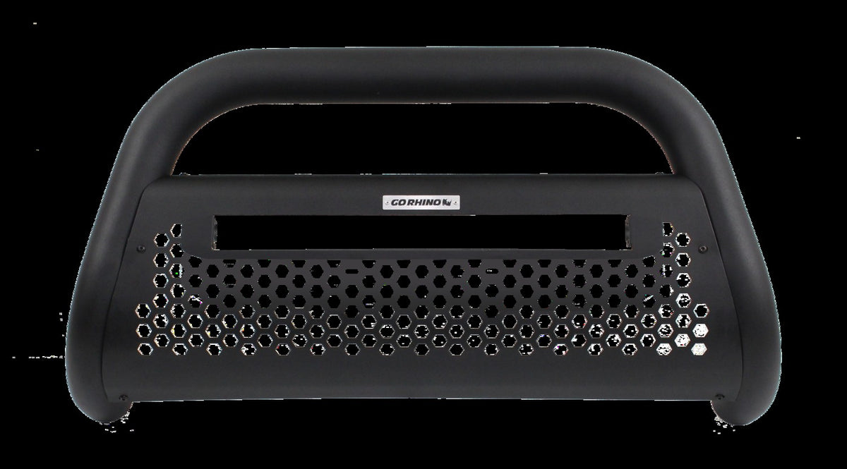 RC2 LR Bull Bar with Mounting Brackets & 20 Inch Light Bar Opening Textured Black 2015-2020 Colorado/Canyon Go Rhino