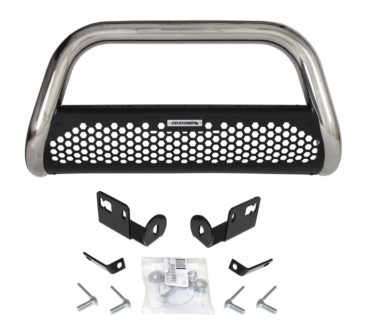 RC2 Bull Bar with Mounting Brackets Polished Stainless Steel 2003-2006 Silverado/Sierra 2500 HD Go Rhino