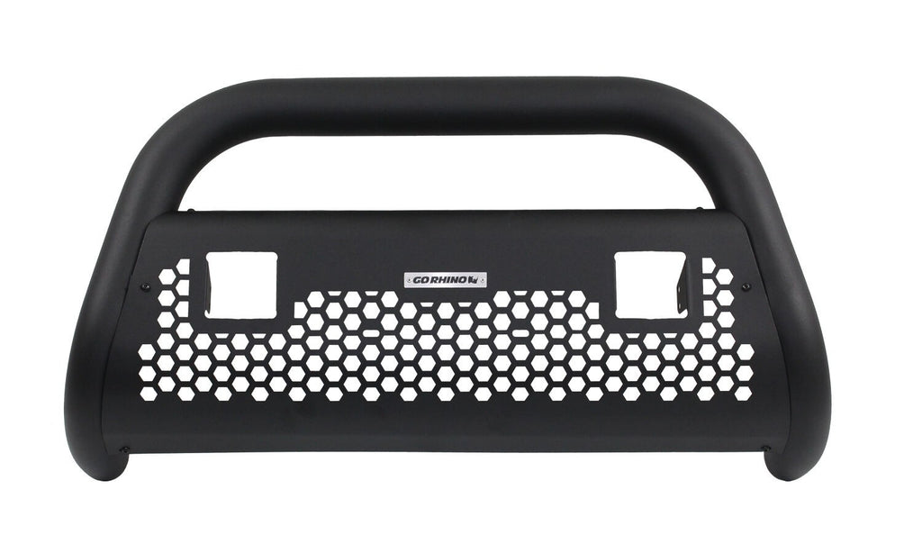RC2 LR Bull Bar with Two 3 Inch Light Openings Frame Only Textured Black 1997-2025 Ford F-150 2003-2006 Silverado 1500/2500 2003-2006 Silverado/Sierra 2500 HD Go Rhino