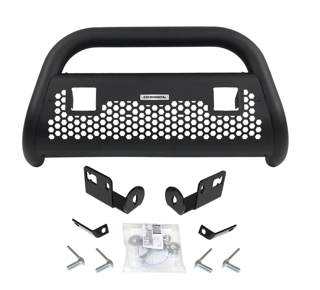 RC2 LR Bull Bar with Mounting Brackets & Two 3 Inch Light Openings Textured Black 2011-2018 Ram 1500 Go Rhino