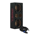 DS18 Ported Enclosure w/ 2x 8in Mids & 2x 3.6in (Not Included)- Black Carpet