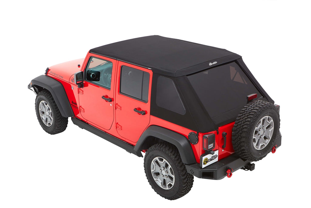 Trektop Slantback Soft Top For Jeep 2007-2018 Wrangler JK 4 Door Bestop
