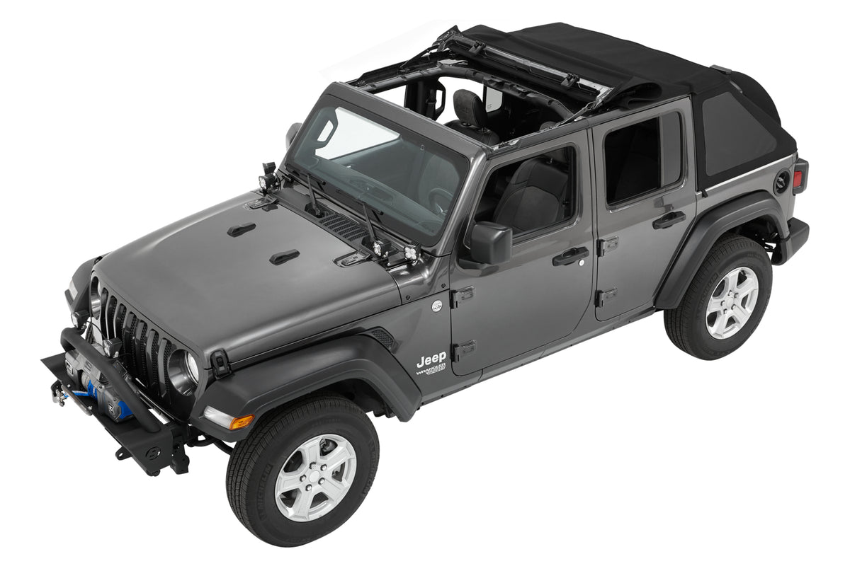 Trektop Slantback Soft Top For Jeep 2018-Current Wrangler JL 4 Door Bestop