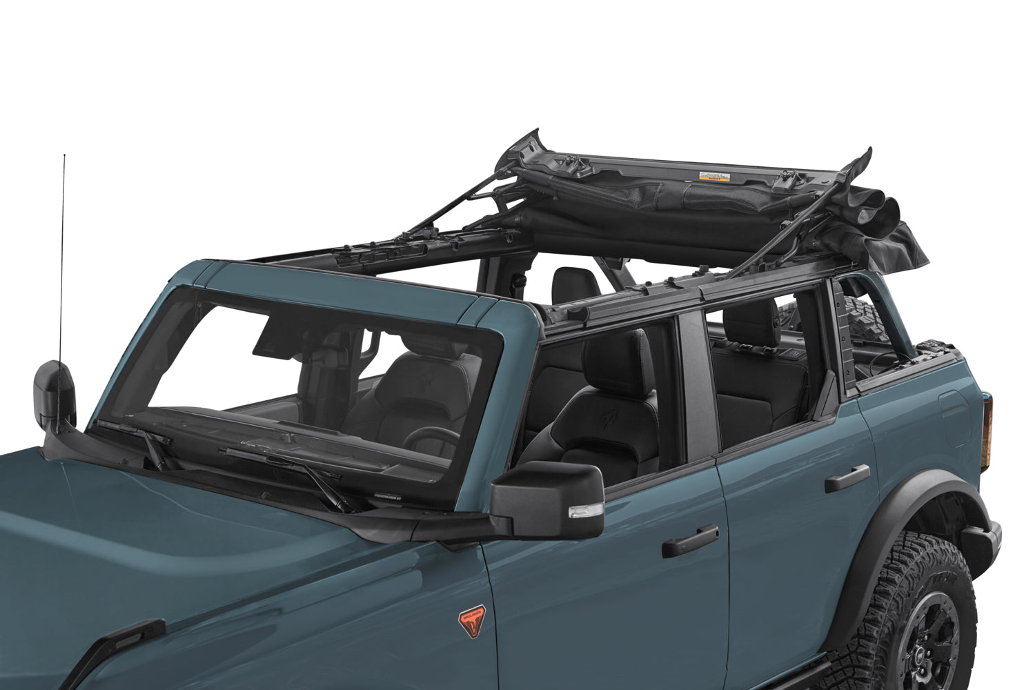 Trektop Slantback Soft Top For Ford 2021-2024 Bronco 4 Door No Raptor Premium Fabric Bestop