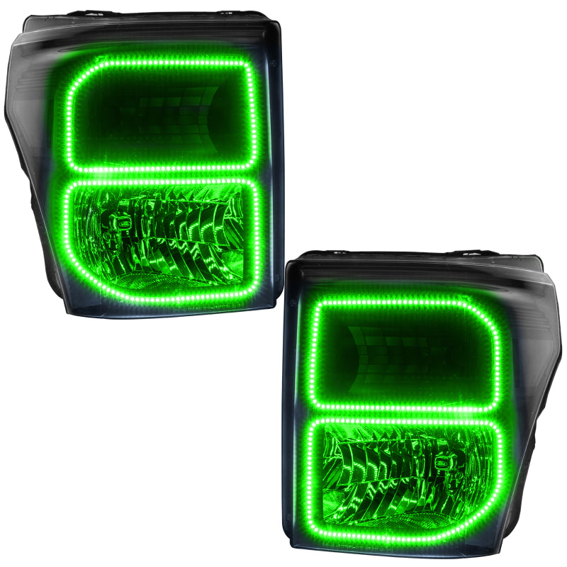 Oracle 11-16 Ford F250/350 LED HL - Black - ColorSHIFT w/ 2.0 Controller