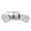 Trailline Tube Door Front Textured Black For 2007-2018 Jeep Wrangler JK Go Rhino