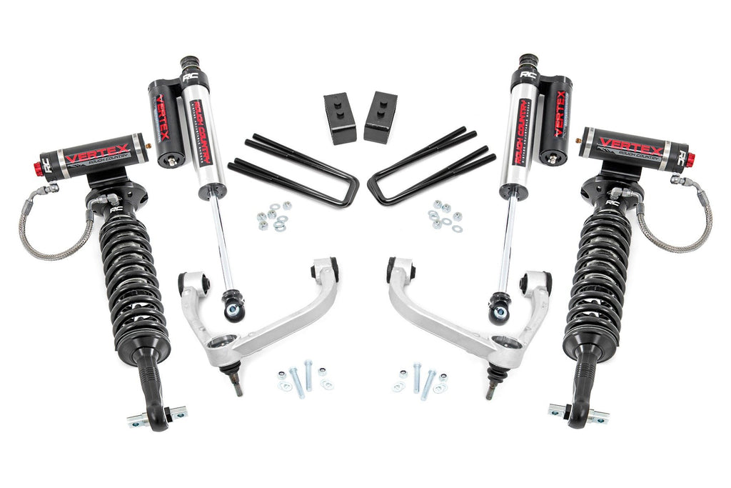 F-150 3 Inch Lift Kit Bolt On w/Vertex 2021 F-150 4WD Rough Country