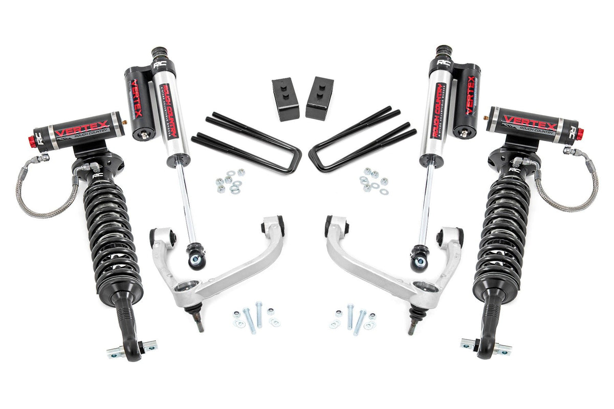 F-150 3 Inch Lift Kit Bolt On w/Vertex 2021 F-150 4WD Rough Country