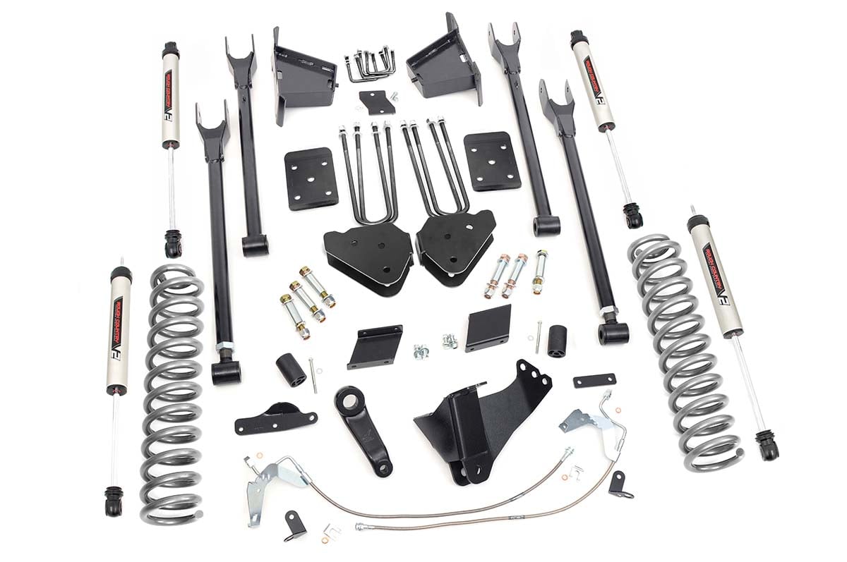 6 Inch Lift Kit 4 Link OVLD V2 Ford F-250 Super Duty 4WD (2015-2016) Rough Country
