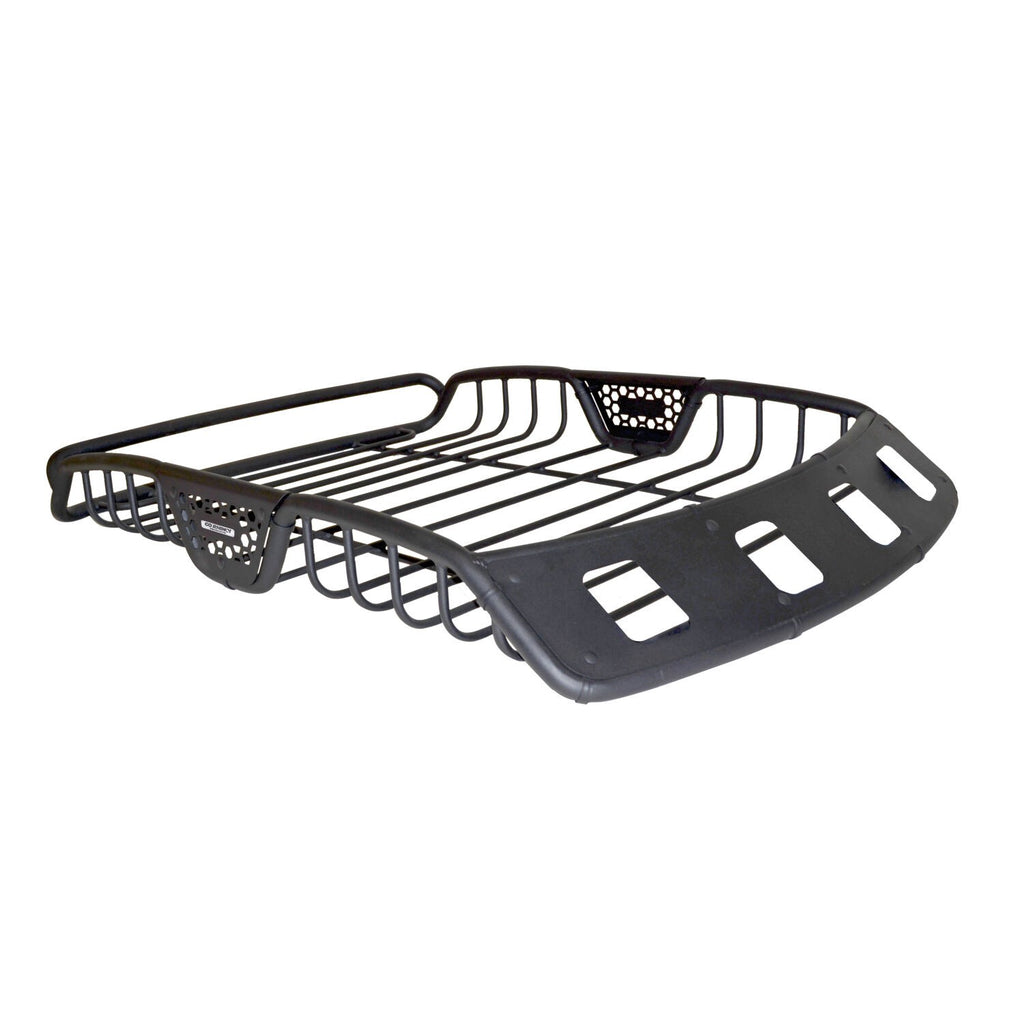 SR40 Tubular Steel Roof Rack With 4x Light Mount Openings 60 Inch Long Textured Black Go Rhino