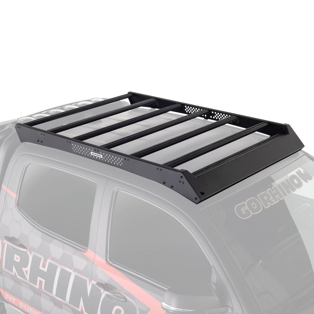Ceros Low Profile Roof Rack Textured Black 2016-2023 Toyota Tacoma Go Rhino
