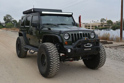 SRM400 Fabricated Customizable Steel Basket Roof Rack Textured Black Go Rhino