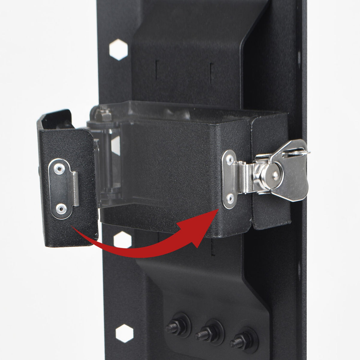 XRS/SRM 4 CORE Hi Lift Jack Mount with Clamp Textured Black Go Rhino