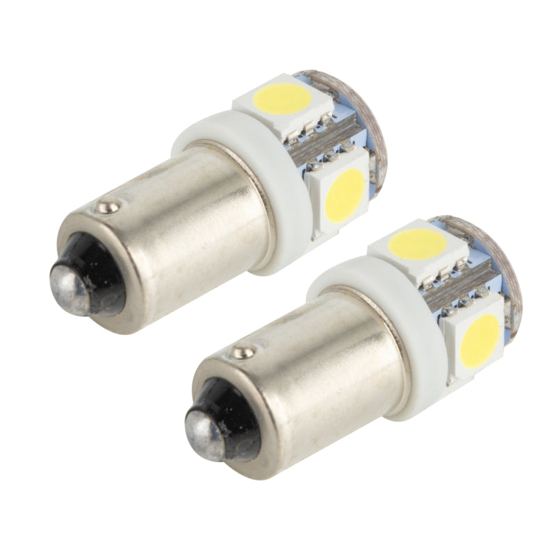 Oracle BA9S 5 LED 3 Chip Bayonet Bulbs (Pair) - White