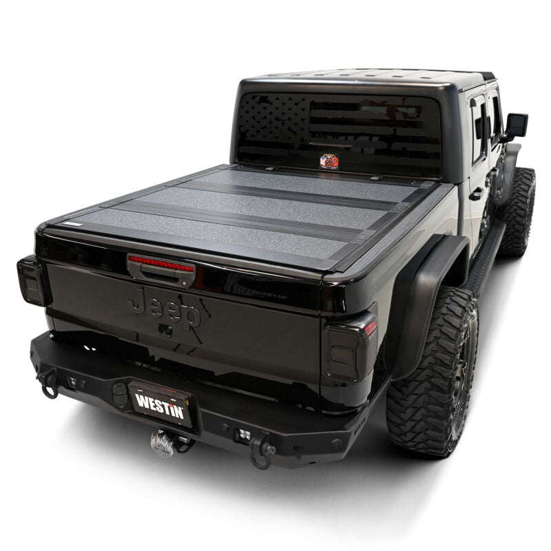Westin 20-26 Jeep Gladiator JT 4WD 5ft. Bed Hard Tri-Fold Tonneau Cover - Black