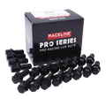 Raceline 16x1.5 21mm Conical Seat Black Lug Bolts (Set of 20)