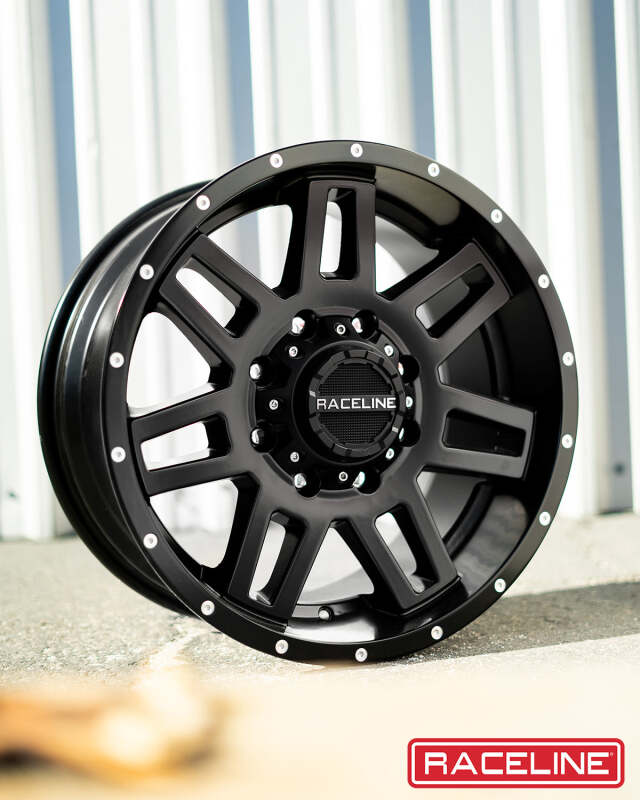 Raceline 931B Injector 18x9in / 8x180 BP / 18mm Offset / 124.2mm Bore - Satin Black Wheel