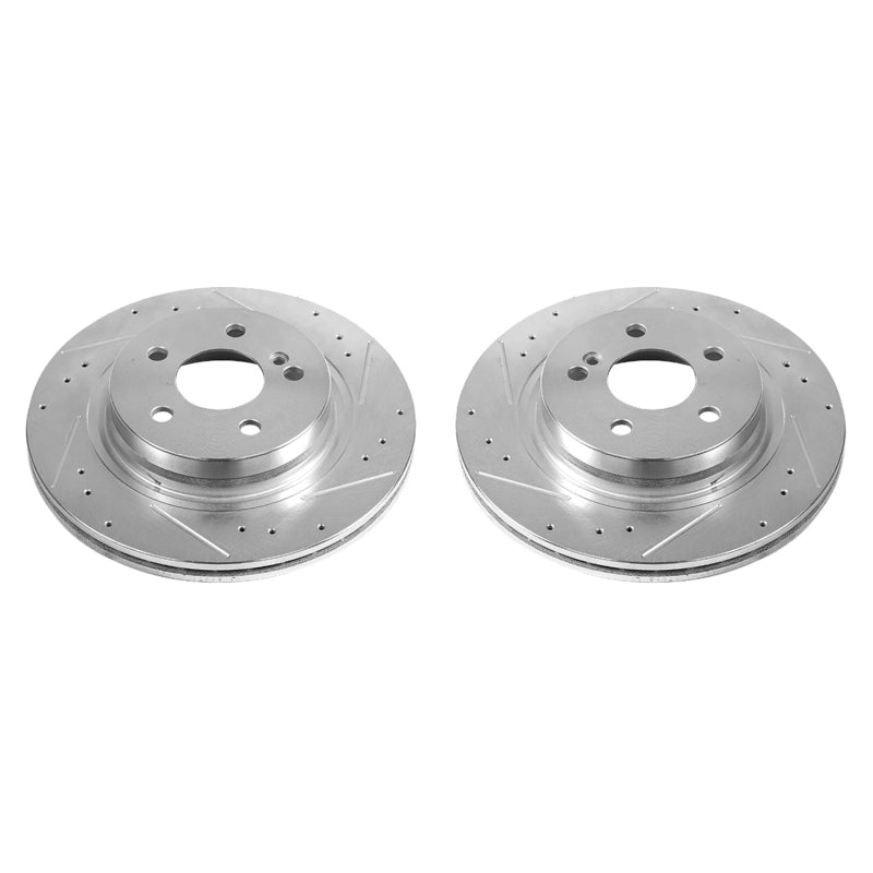 Power Stop 12-16 Mercedes-Benz C250 Rear Evolution Drilled & Slotted Rotors - Pair