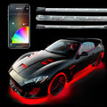 XK Glow Slim Tube Million Color XCHROME Smartphone App Controlled Undercar Kit 8x24In