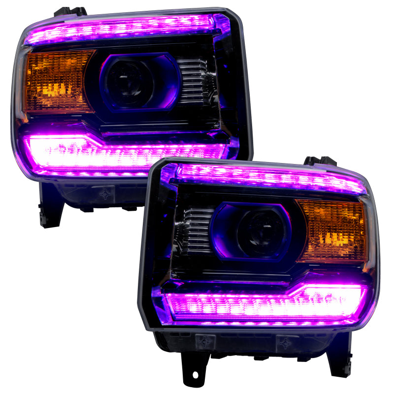 Oracle 14-15 GMC Sierra Headlight DRL Upgrade Kit - ColorSHIFT w/ 2.0 Controller
