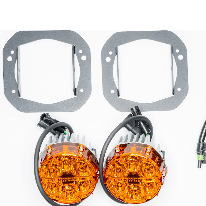 Nacho Lighting Jeep JL/JT Nacho SAE Only Plug N Play Fog Light Kit (Bumper Kit) - Amber