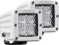 Hybrid Diffused Surface Mount White Housing Pair D-Series Pro RIGID Industries