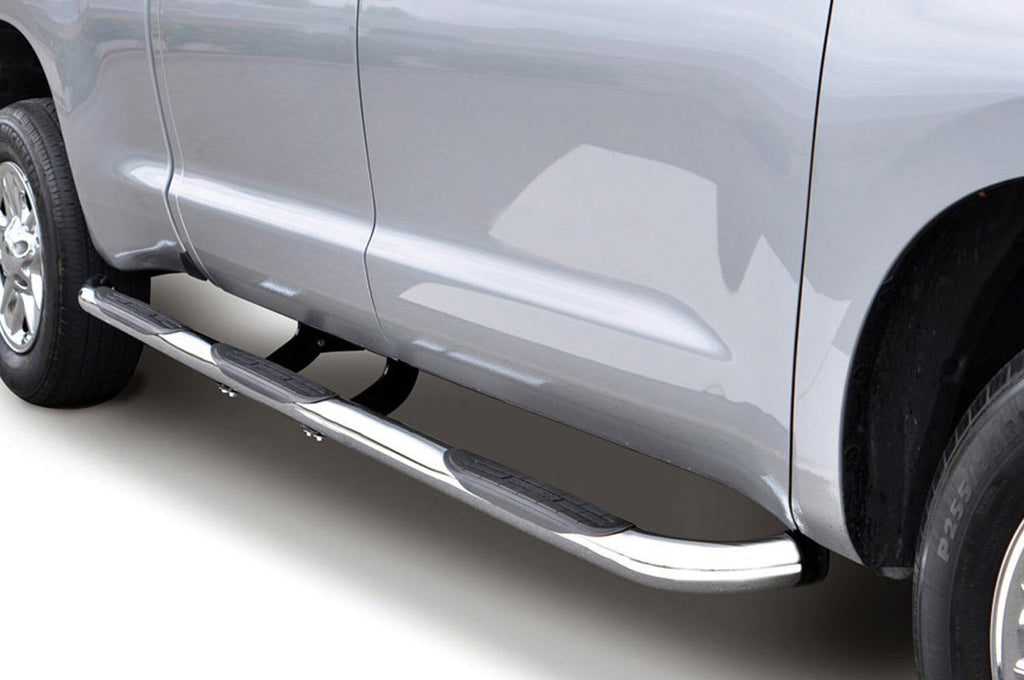 6000 Side Steps With Mounting Bracket Kit 1 Piece Wheel to Wheel Polished Stainless Steel 2009-2014 Dodge Ram 1500 Go Rhino