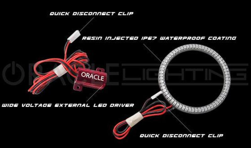 Oracle Jeep Wrangler JK 07-18 LED Waterproof Fog Light Kit - ColorSHIFT