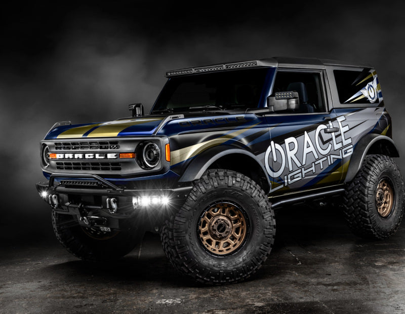 ORACLE Lighting 21-22 Ford Bronco Triple LED Fog Light Kit for Steel Bumper - White