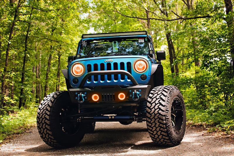 Oracle 07-17 Jeep Wrangler LED Fog Halo Kit - Amber