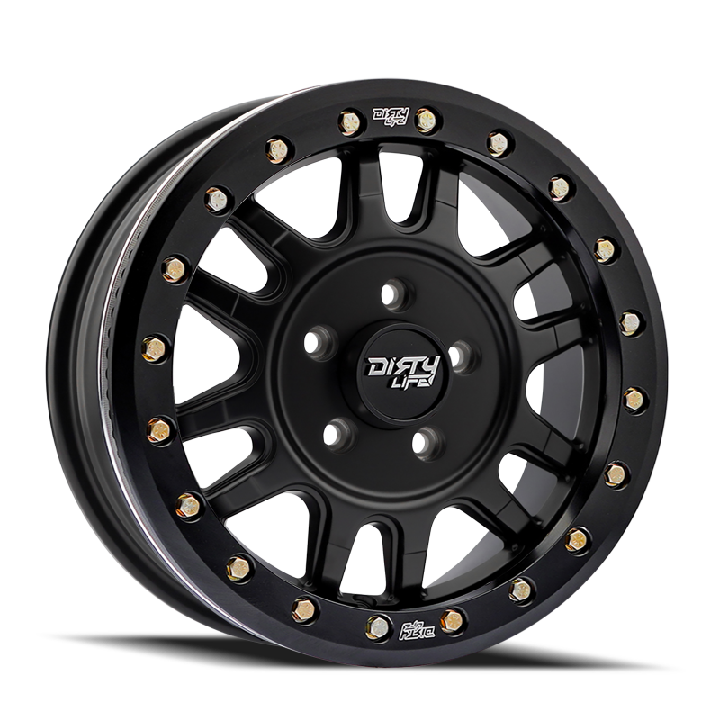 Dirty Life 9309R Canyon Pro 15x7 Blank 13mm Offset/106.25mm Hub Matte Black - Beadlock