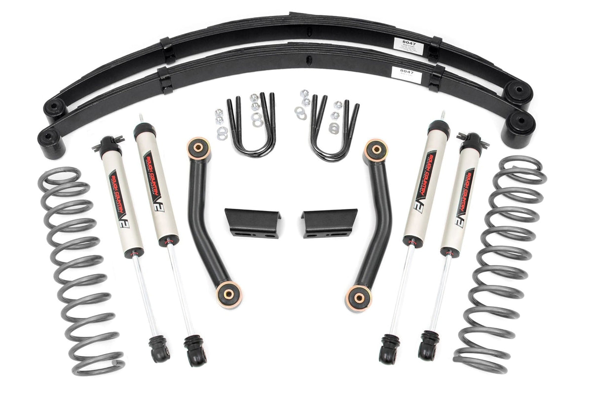 3 Inch Lift Kit Series II RR Springs V2 Jeep Cherokee XJ (84-01) Rough Country
