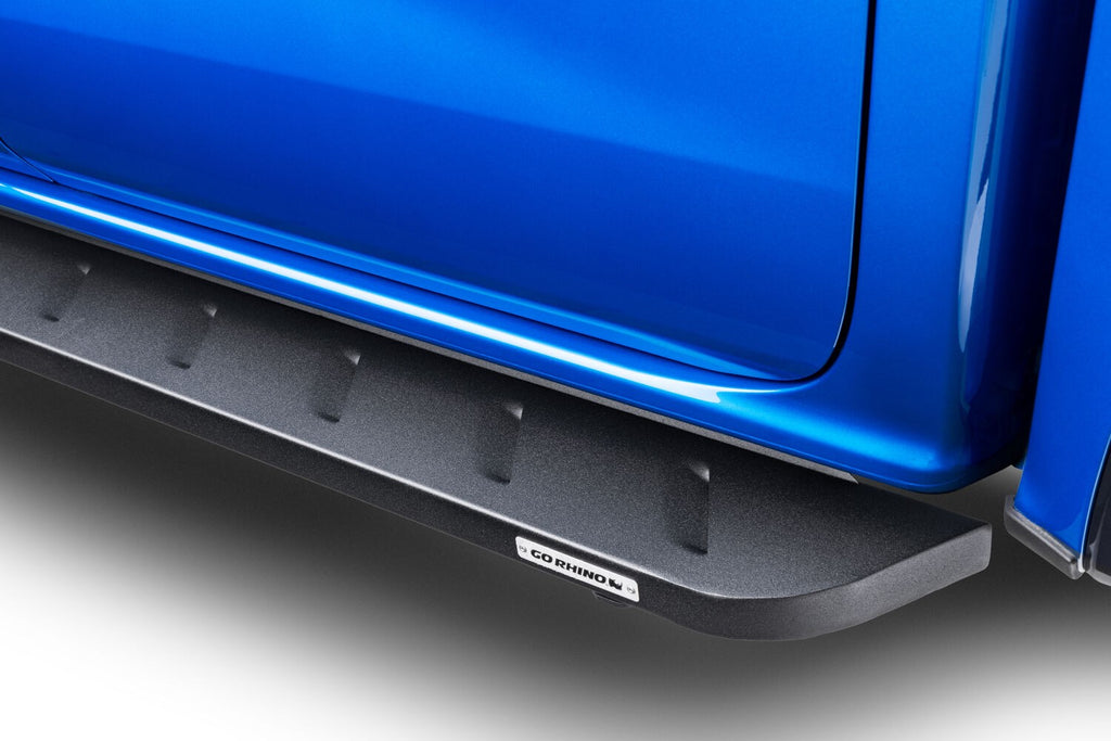 RB10 Running Boards With Mounting Brackets Textured Black 1999-2016 Ford F-250/F-350 Extended Cab Go Rhino