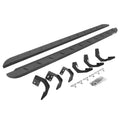 RB10 Slim Line Running Boards With Mounting Brackets Curved Protective Bedliner Coating 2015-2018 Ram 1500 Go Rhino