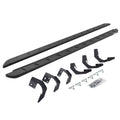 RB10 Slim Line Running Boards With Mounting Brackets Curved Textured Black 2015-2018 Ram 1500 Extended Cab Go Rhino