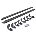 RB10 Slim Line Running Boards With Mounting Brackets Cruved Textured Black 2007-2021 Toyota Tundra Extended Cab Go Rhino