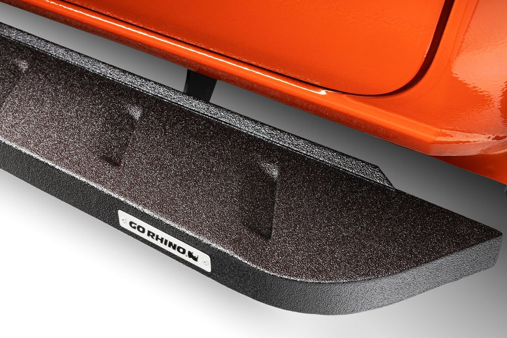 RB10 Running Boards With Mounting Brackets Protective Bedliner Coating 2022-2026 Toyota Tundra Extended Cab Go Rhino