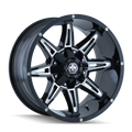 Mayhem 8090 Rampage 20x10 / 8x165.1 BP / -25mm Offset / 130.8mm Hub Gloss Black Milled Wheel