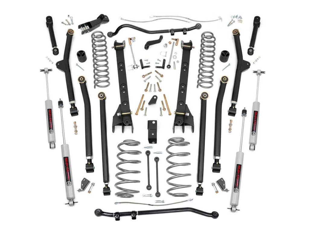 4 Inch Lift Kit Long Arm Jeep Wrangler TJ 4WD (1997-2006) Rough Country