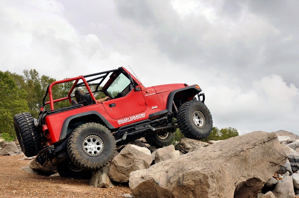 4 Inch Lift Kit Long Arm M1 Jeep Wrangler TJ 4WD (1997-2006) Rough Country