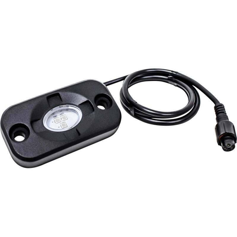 Westin Universal LED Rock Light Kit - 4 Lights - 14ft 9in Wiring Harness & Switch - Black