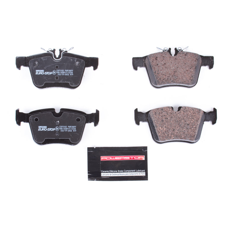 Power Stop 2015 Mercedes-Benz C400 Euro-Stop ECE-R90 Rear Brake Pads
