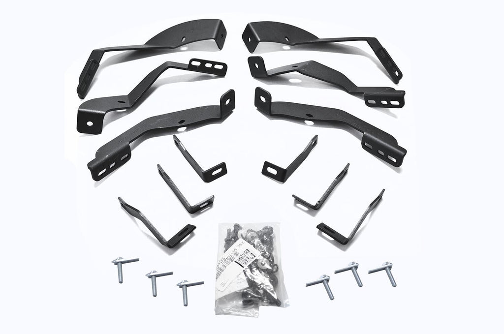 OE Xtreme Side Steps Mounting Brackets Only Textured Black 2015-2018 Silverado/Sierra 2500 HD/3500 HD Go Rhino