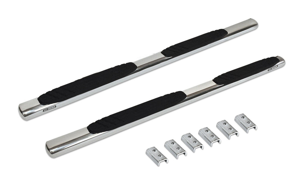 4 Inch OE Xtreme SideSteps With Mounting Bracket Kit Polished Stainless Steel 2007-2013 Silverado/Sierra 1500 Go Rhino