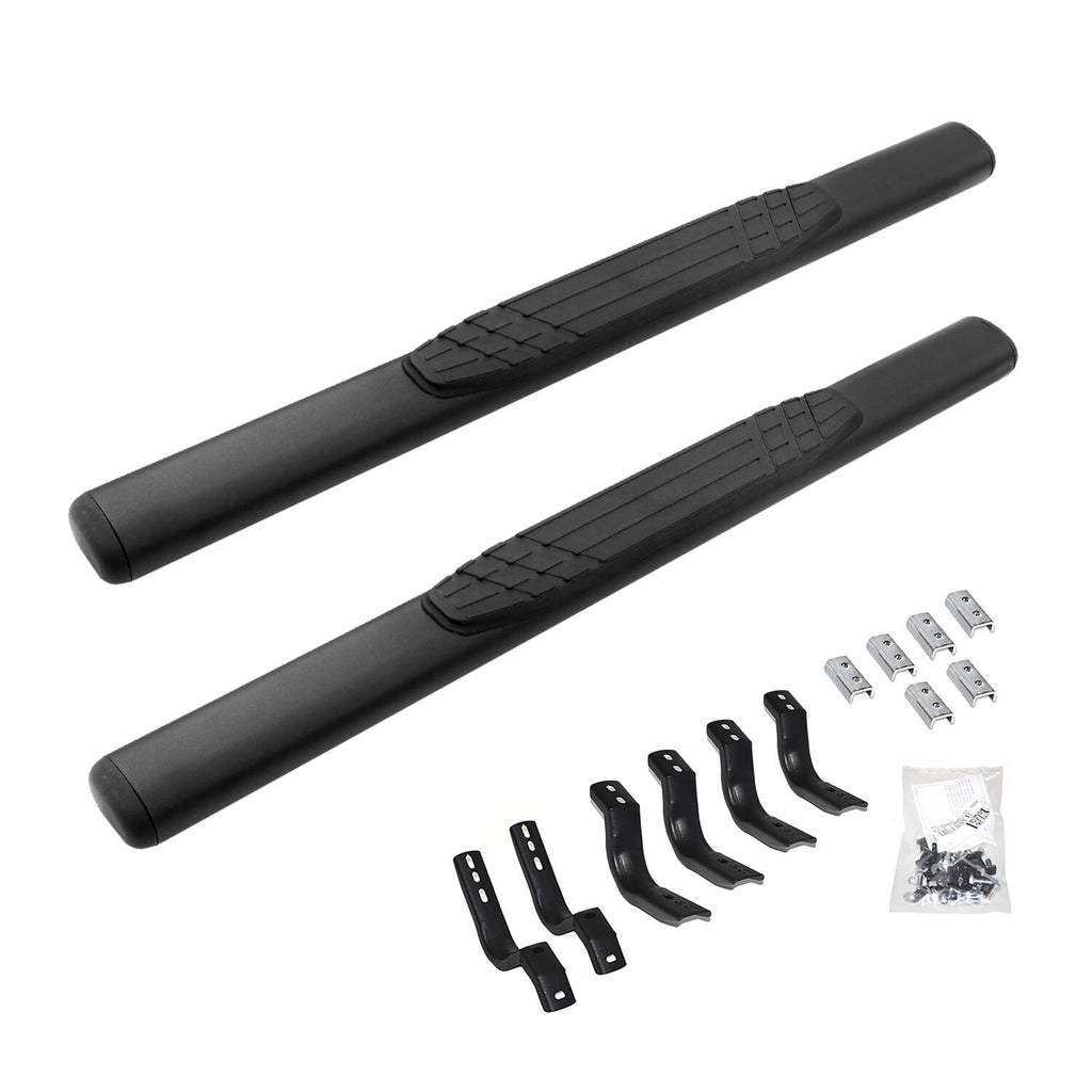 4 Inch OE Xtreme SideSteps With Mounting Bracket Kit Textured Black 2009-2025 Dodge Ram 150/2500/3500 Go Rhino