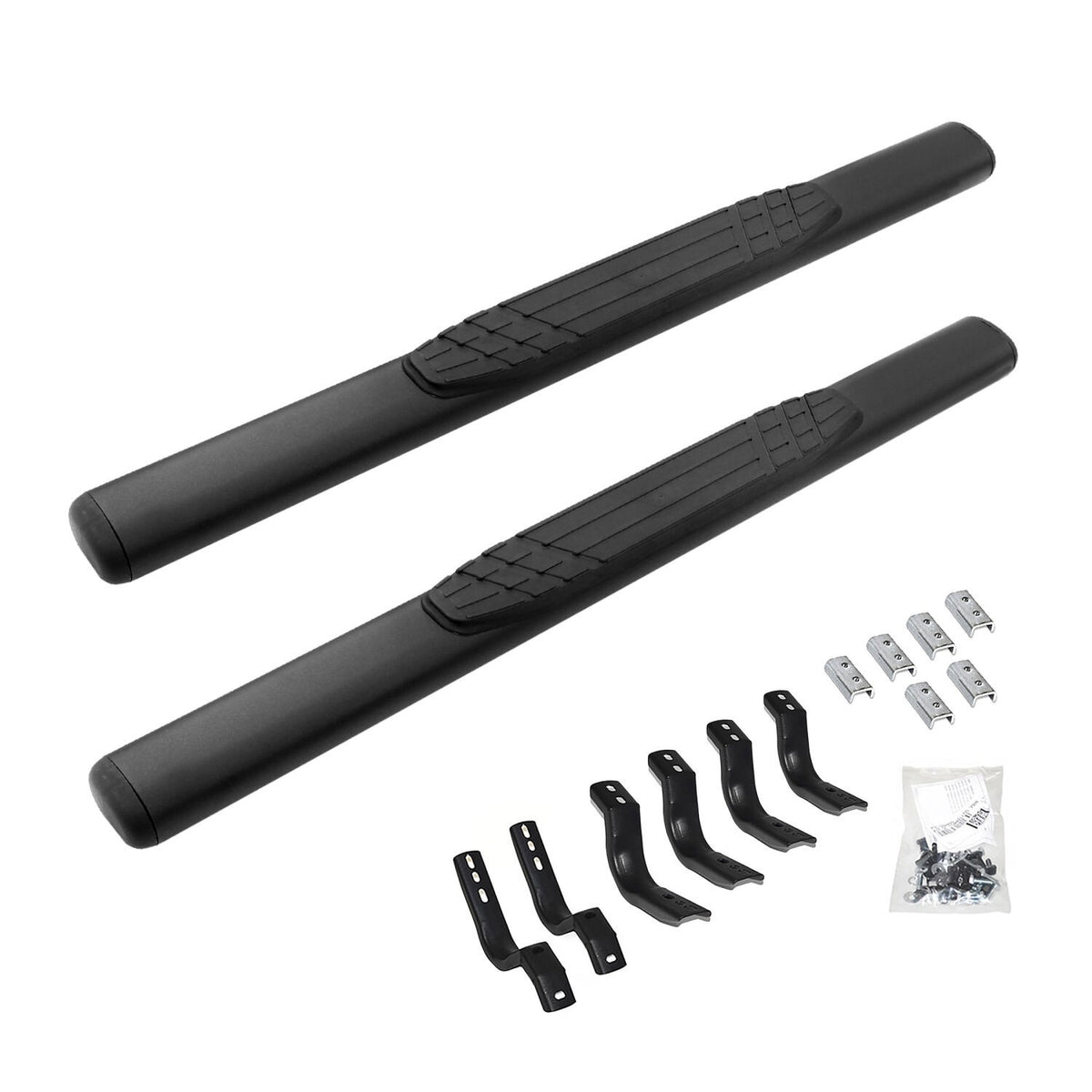 4 Inch OE Xtreme SideSteps With Mounting Bracket Kit Textured Black 2004-2014 Ford F-150 Go Rhino