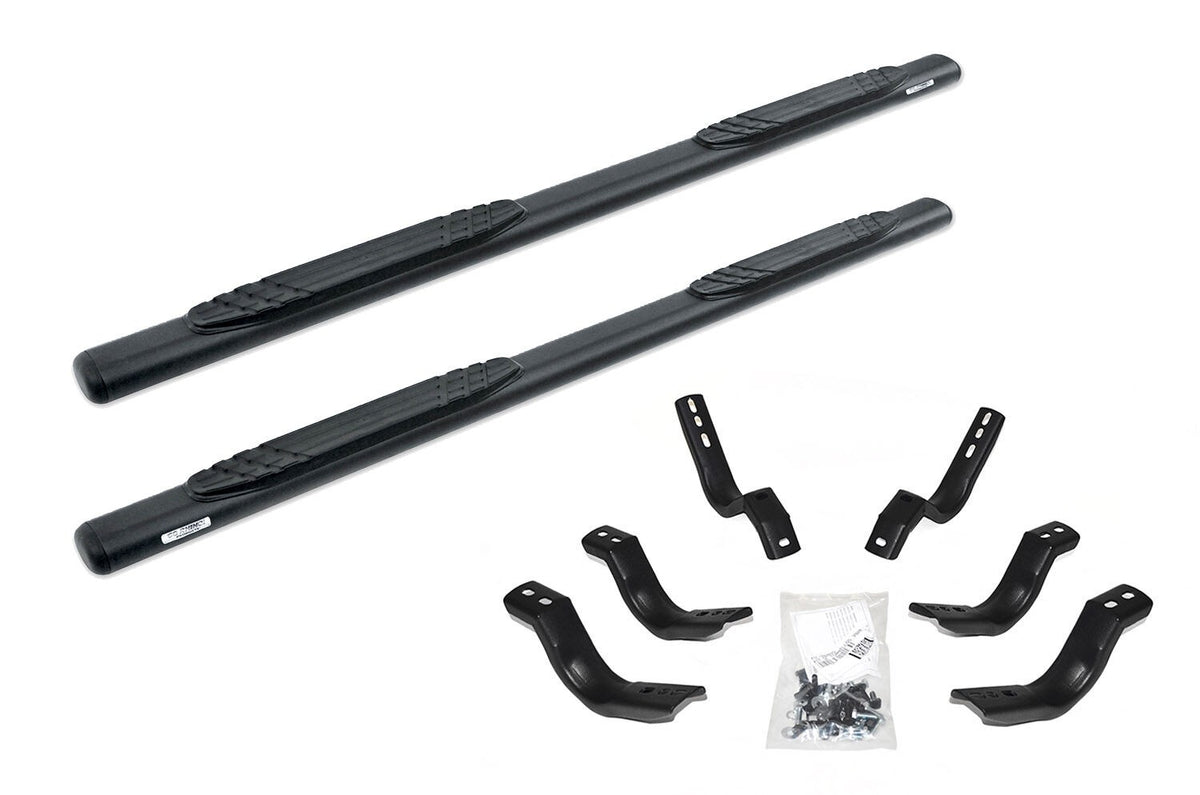 4 Inch OE Xtreme SideSteps With Mounting Bracket Kit Textured Black 2019-2026 Ram 1500 Go Rhino