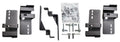 OE Xtreme Side Steps Mounting Brackets Only Textured Black 2014-2015 Kia Sorento Go Rhino