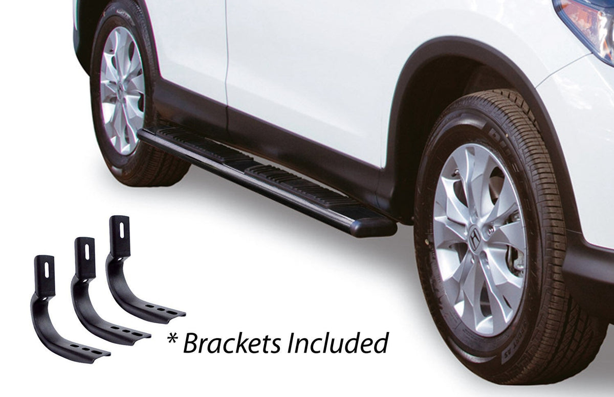 5 Inch OE Xtreme Low Profile SideSteps With Mounting Bracket Kit Black Powder Coat 2011-2013 Kia Sportage Go Rhino